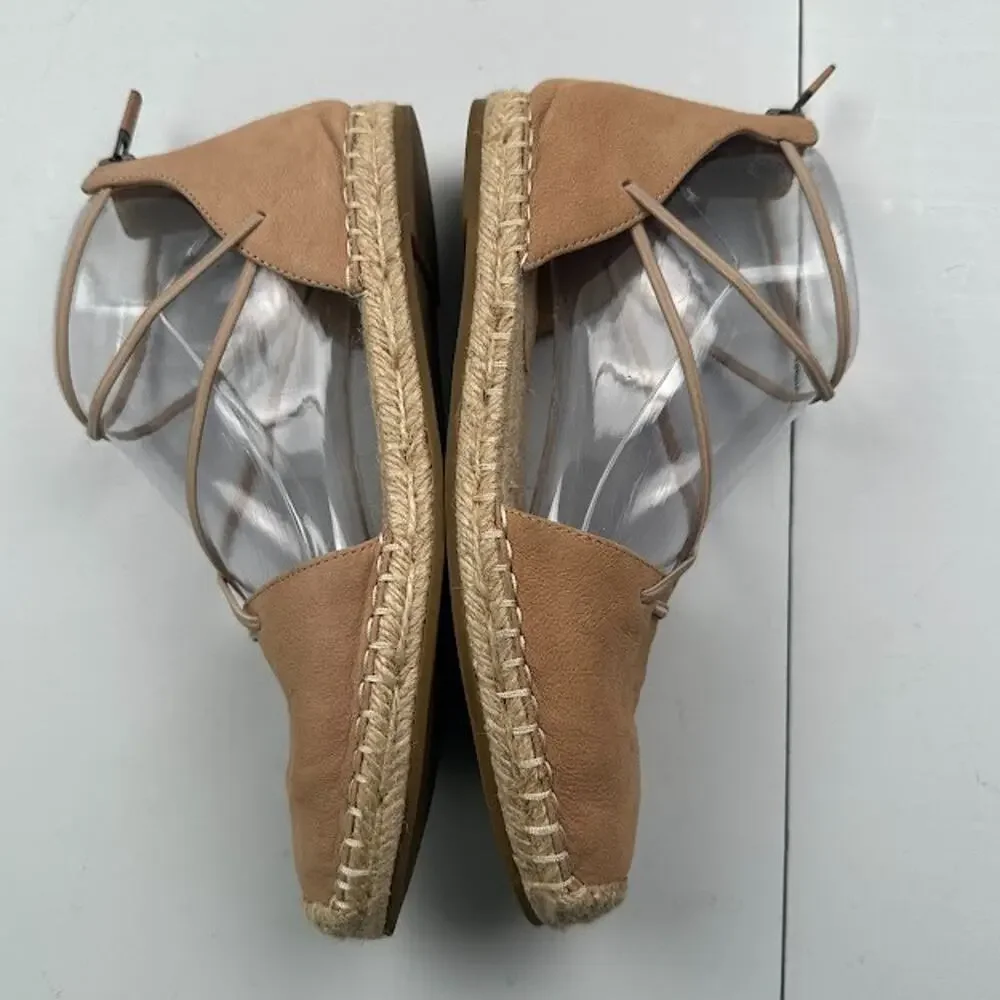 Eileen Fisher Sandals Womens 6.5 Tan Lace Espadrille Resort Quiet Luxury Boho - Picture 8 of 13